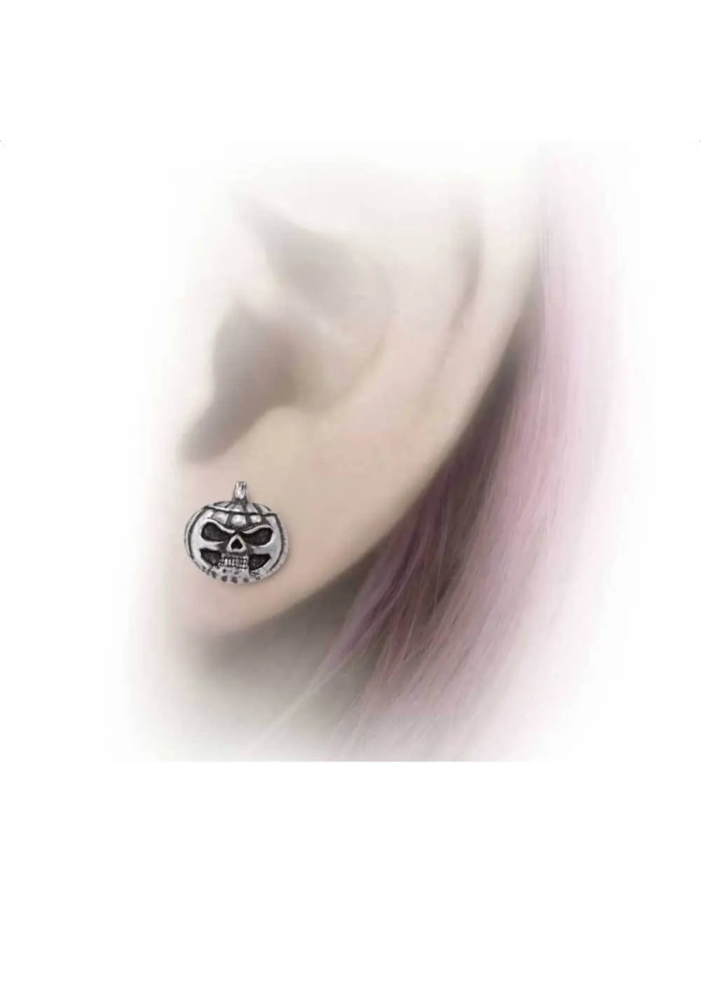 Alchemy Pumpkin Skull Stud Ohrringe