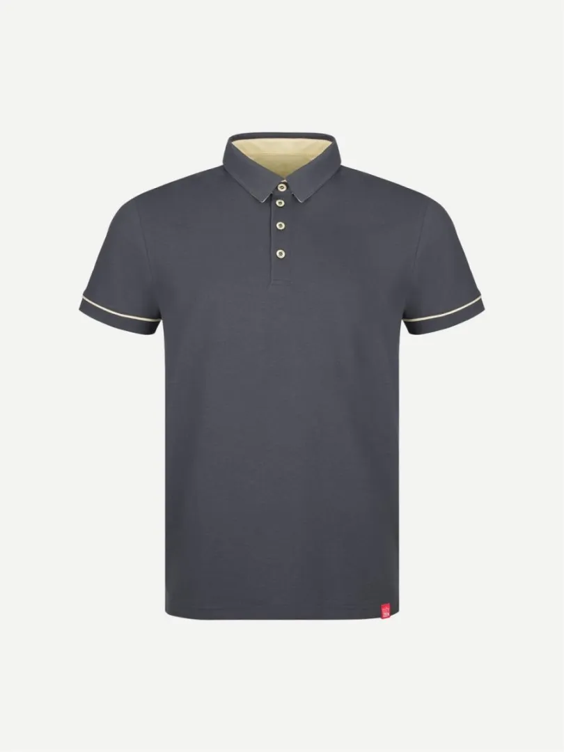 CityZen ANTONY Herren Poloshirt grau/gelb L