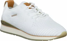 Damen-Schnürschuhe aus Leder 561707763706 (Weiß)