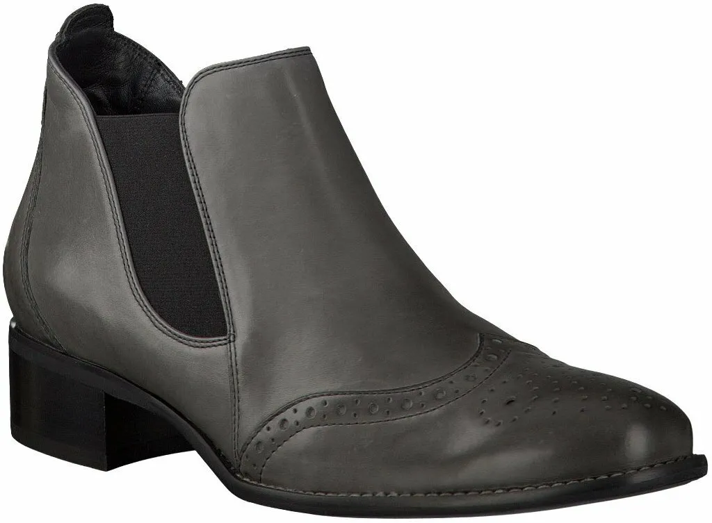Damen-Stiefeletten aus Leder 105401560613 (Dunkelgrau)