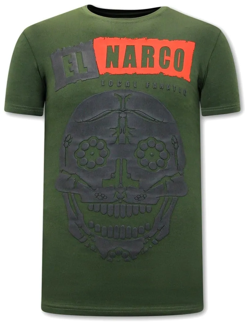 El Narco Herren T shirts mit print -  Grün