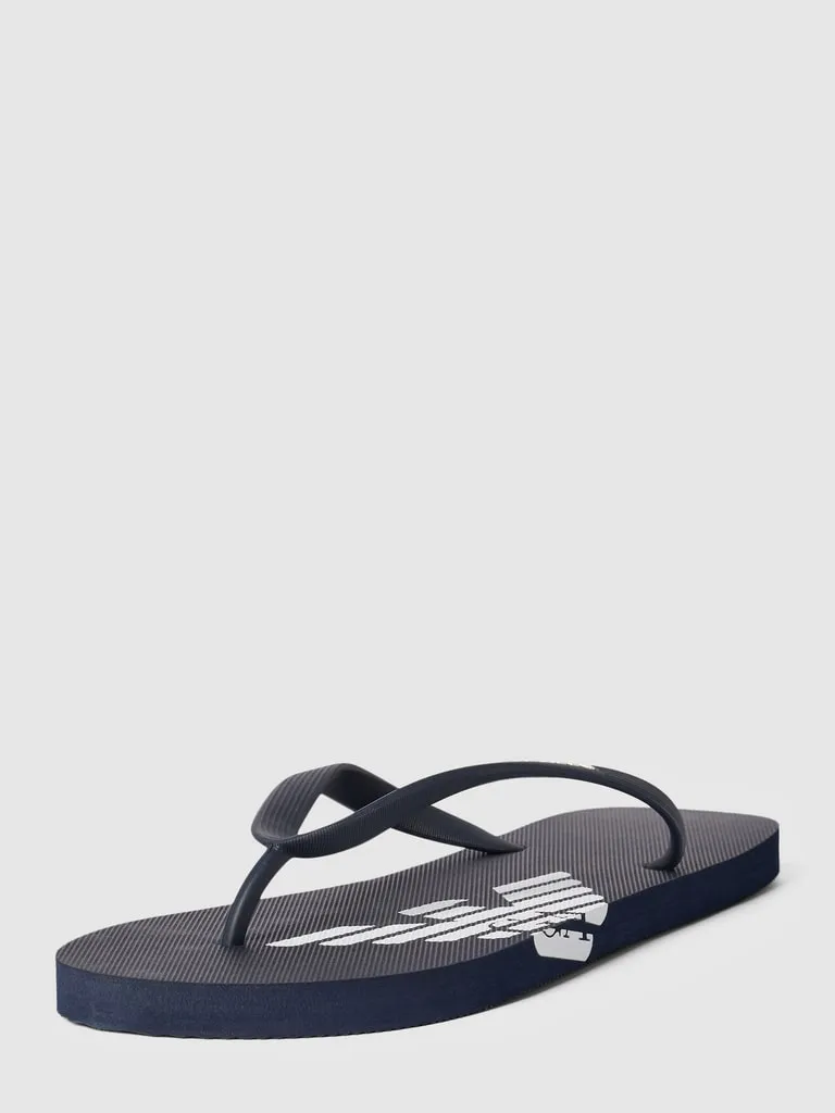 Emporio Armani Zehentrenner mit Label-Details Modell 'Basic' (dunkelblau) online kaufen