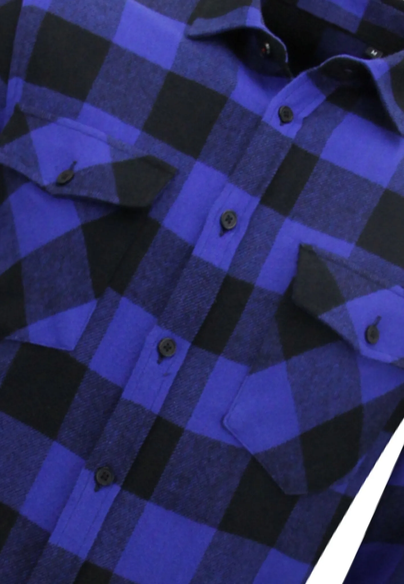 Flanellhemd Herren - Holzfällerbluse Herren - Blau