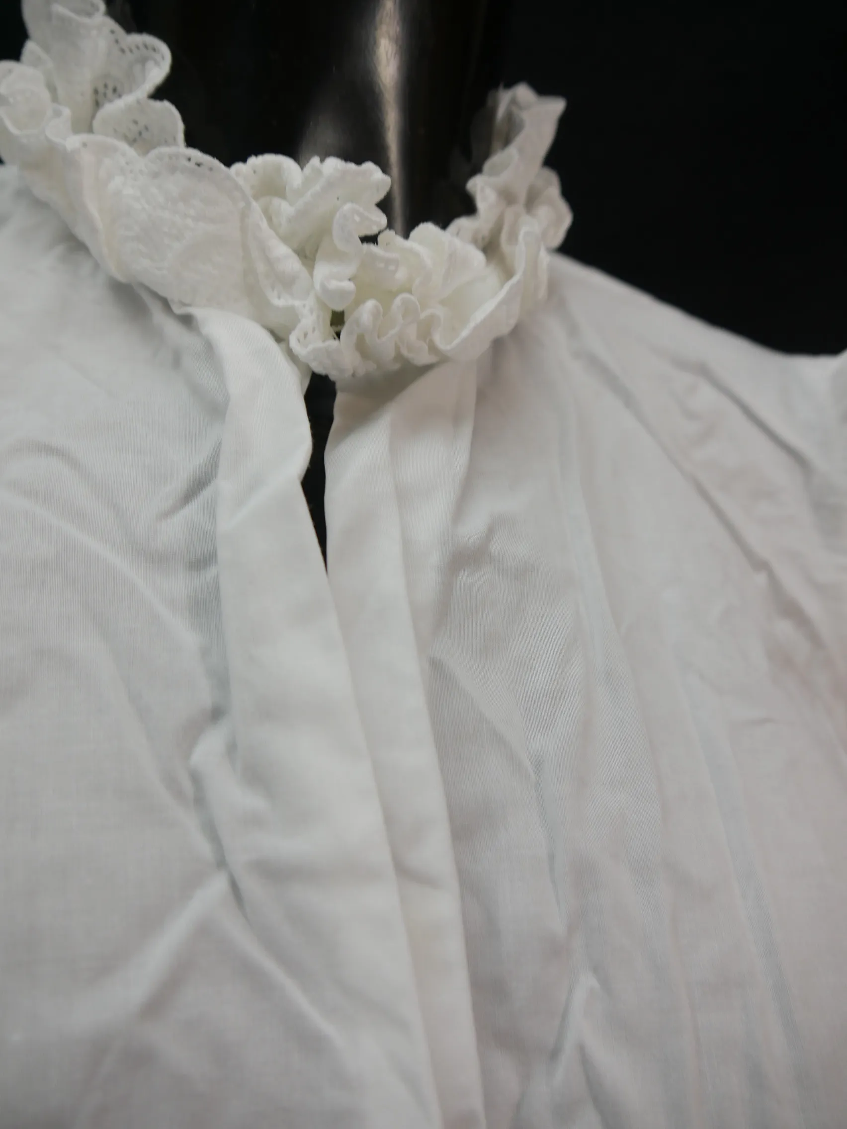 Gr.36 Dirndlbluse Vintage süße Bluse für Dirndl Leico Baumwolle Spitze  B9072