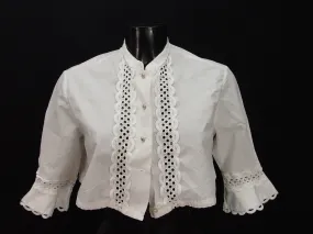 Gr.42 Dirndlbluse Bluse für Dirndl  mit kleinem Stehkragen  Trachtenbluse B4610