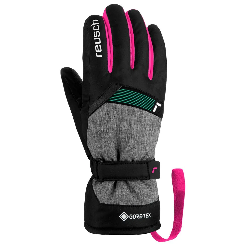 Handschuhe Reusch ---Flash Gore-Tex Junior Black Black Melange Pink Glo