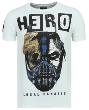 Hero Mask Rhinestones - T shirts Online Herren - 6323W - Weiß