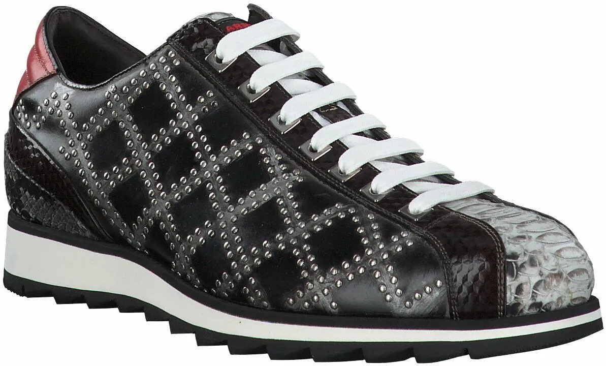 Herren-Schnürschuhe aus Leder 244485858420 (Dunkelgrau)