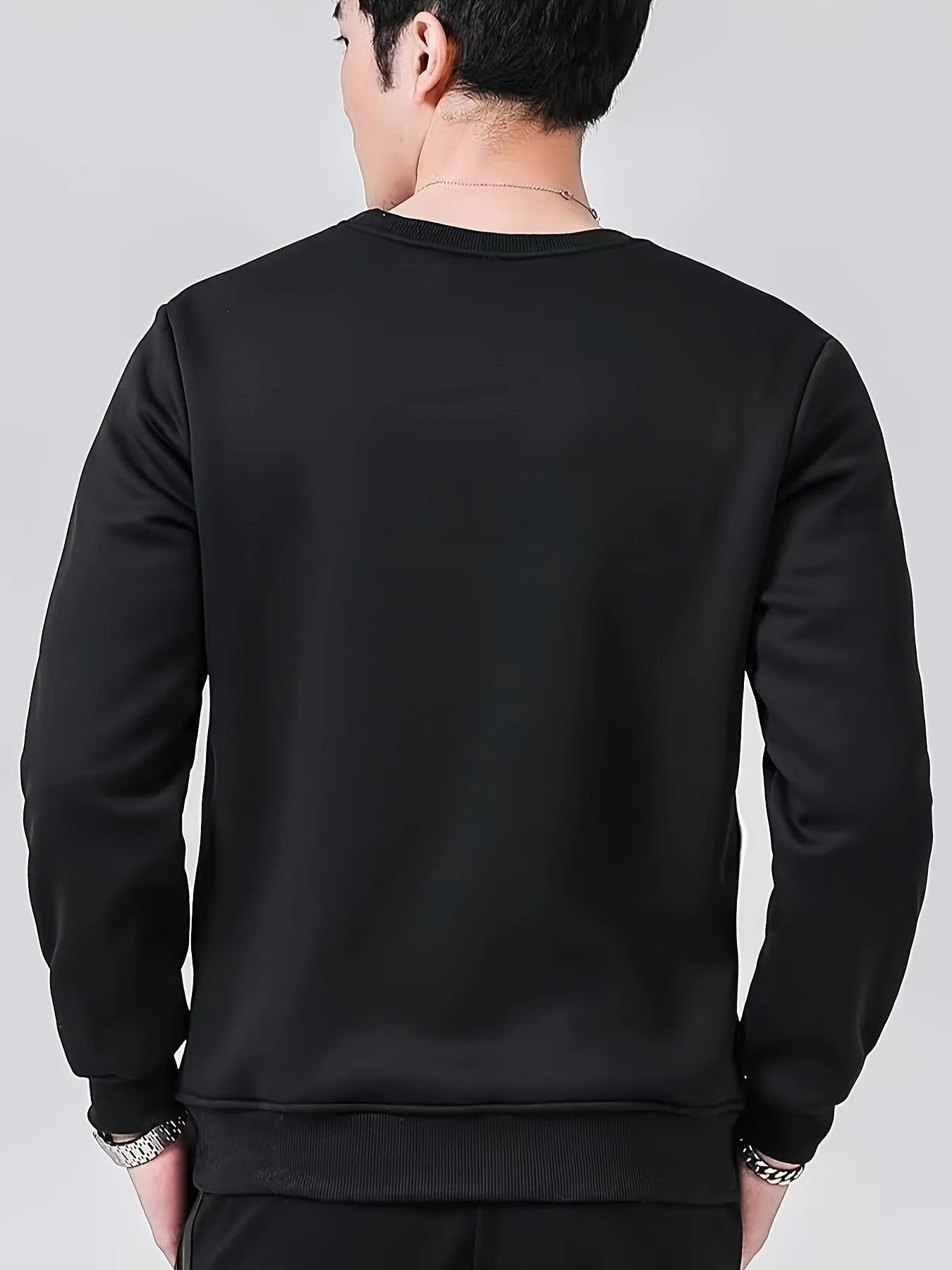 Jehanno | Herren Pullover Sweatshirt mit Rundhalsausschnitt und Fleece