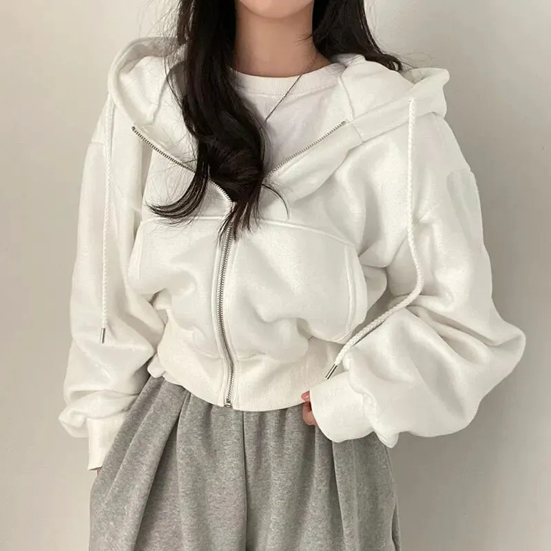 Kamila - Damen-Hoodie mit Reißverschluss, Oversize