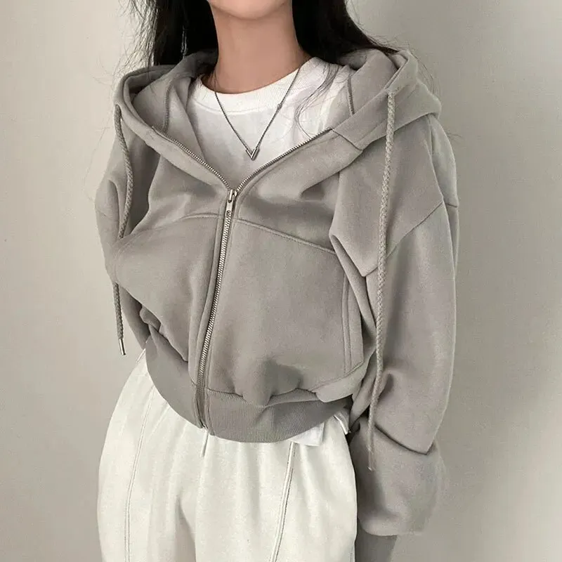 Kamila - Damen-Hoodie mit Reißverschluss, Oversize