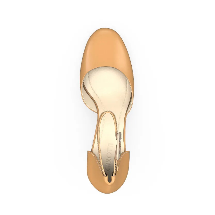 Klassische Block Heel Schuhe 6592