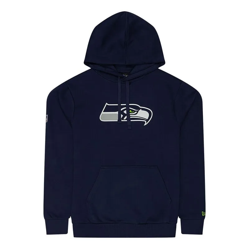 New Era Herren Hoodie NFL Seattle Seahawks Logo navy
