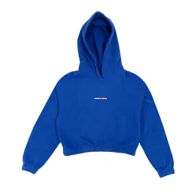 Pegador Damen Hoodie Kim Oversized Cropped washed deep blue