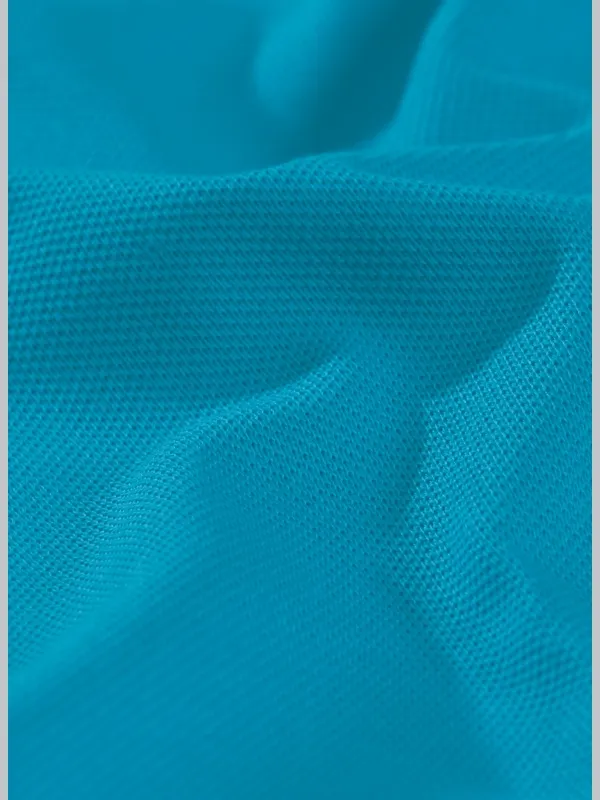 Poloshirt mit Kristallsteinen Azur