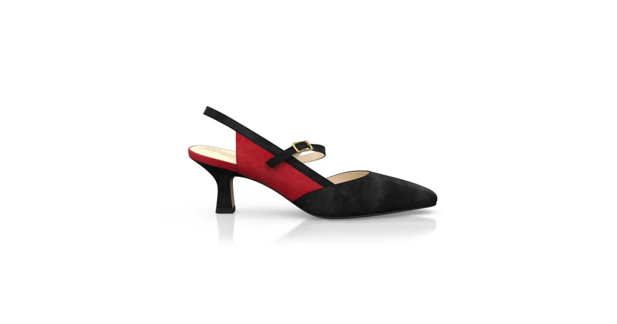 Spitze Schuhe mit mittlerem Absatz 24056
