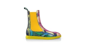 Stiefeletten mit bunter Sohle