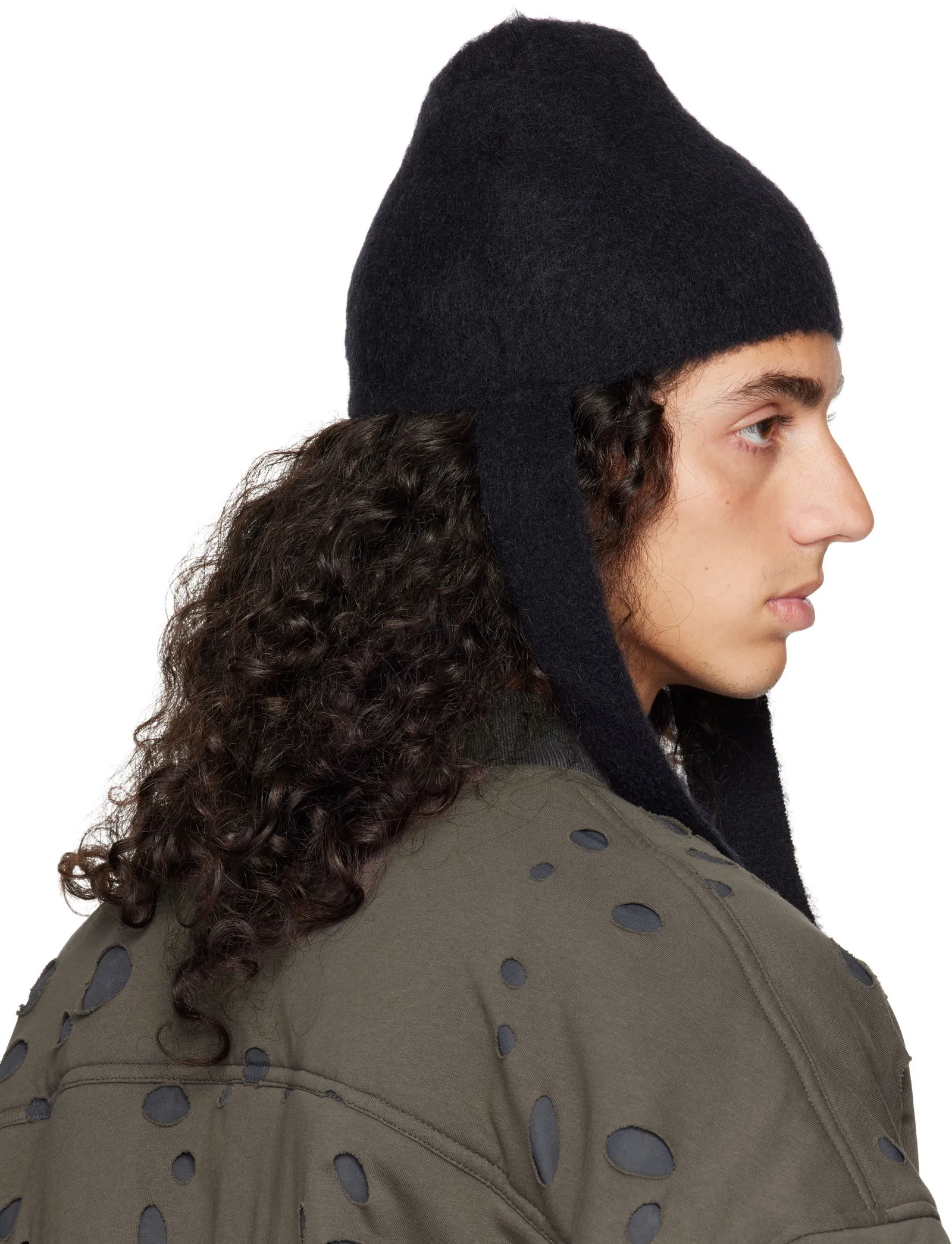 Strickmütze HELIOT EMIL Obelis Longline Beanie AW24_16_111_BLK01