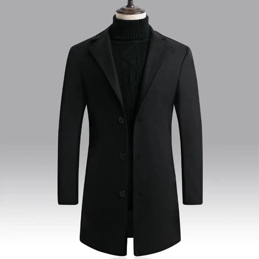 Trenzor - Klassische Mantel Jacke Herren – Zeitloser Stil für Herbst und Winter